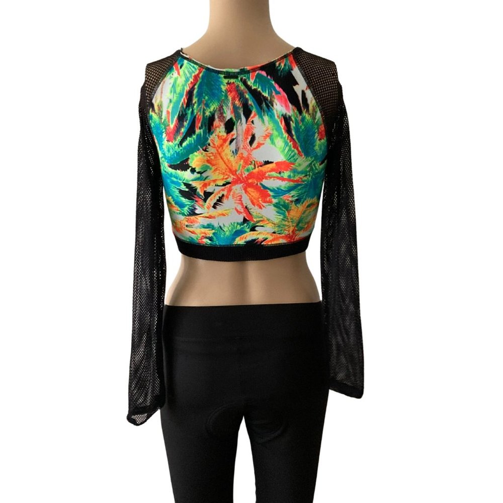 Volcom Size Xs Mesh Hawaiian Print Rash Guard - image 3